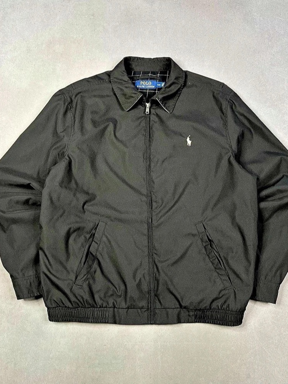Polo Ralph Lauren Herrington Windbreaker Jacket Black Size Medium